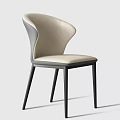 Modern Leisure Chair With Orange And Gray Leather Upholstery And Black Metal Legs