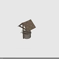 Traditional Well Structure With Wooden Roof Stone Walls And Crank Handle