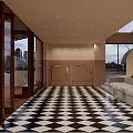 Modern Clothing Store Exterior With Glass Doors Wooden Deck And Stylish Interior