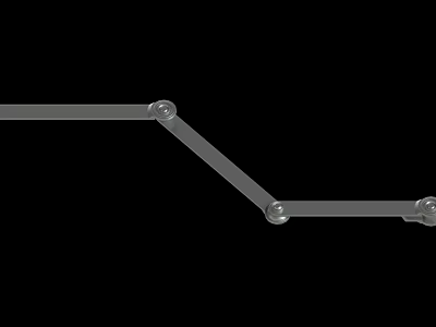 Mechanical Metal Structure With Articulated Joints And Connected Rods 3d model