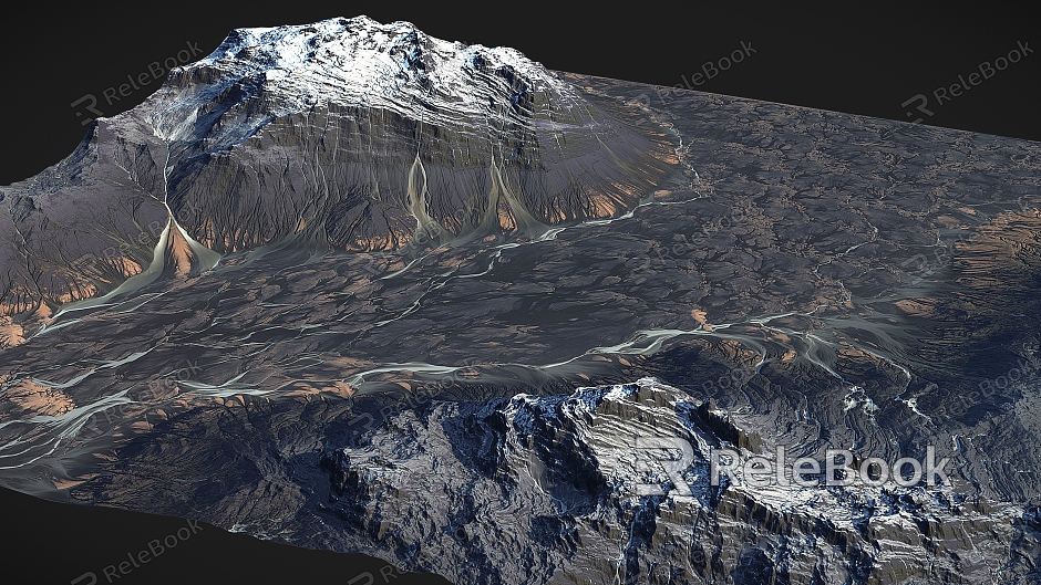 Volcano Iceland Montenegro Glacier Karst Landform Mountain Range Canyon Plateau Valley Canyon model