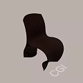 Modern Brown Wooden Chair With Curved Design And Smooth Lines For Home Decor