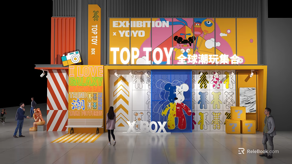 TOP TOY Global Trendy Toys Collection Store with Colorful Design and Toy Patterns 3d model 