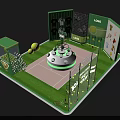 Green Tennis Themed Photo Check in Spot With Branded Vending Machine And Decorations