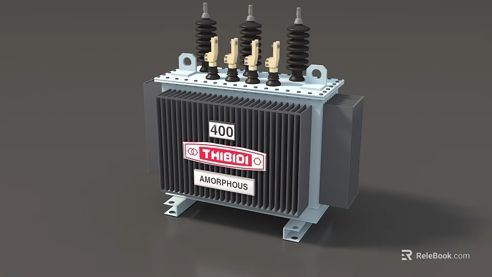 Amorphous Core Industrial Equipment Transformer With THIBIDI 400 Terminal Posts Structure 3d model 