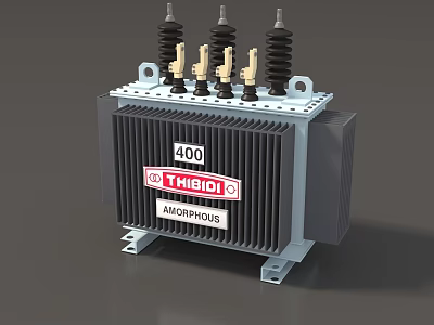 Amorphous Core Industrial Equipment Transformer With THIBIDI 400 Terminal Posts Structure 3d model