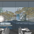 Modern Building Facade Design With Glass Curtain Walls Lush Greenery And Landscaped Pathways