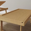 Light Wooden Desks Open And Closed On Wooden Floor With Light Wall
