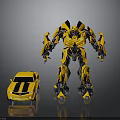 Transformers Bumblebee Action Figure Toy With Car Mode And Yellow Design