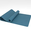 Blue Rolled Yoga Mat For Fitness Exercise With Non Slip Comfortable Surface