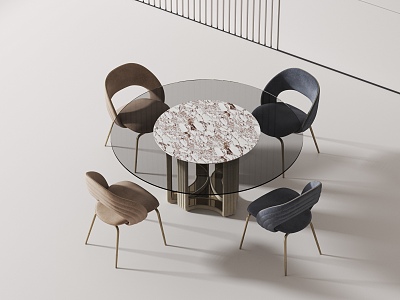 Modern leisure tables and chairs 3d model