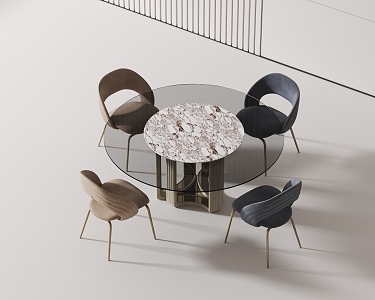 Modern leisure tables and chairs 3d model