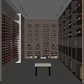 Modern Wine Cellar Interior Design With Glass Display Racks And Illuminated Wine Bottles