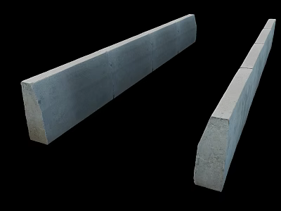 Concrete Road Curbs Key Elements In Modern Roadside Infrastructure Systems 3d model