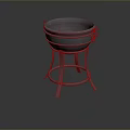 Sturdy Metal Household Cooking Bowl With Tripod Stand For Kitchen Use