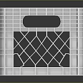Efficient Durable White Plastic Storage Crate With Grid Design And Handles