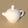 Elegant White Ceramic Teapot With Smooth Surface As Classic Ceramic Vessel For Daily Use