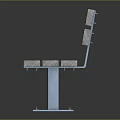 Weathered Wood Outdoor Bench With Sturdy Metal Legs And Simple Design