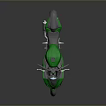Green Modern Sporty Motorcycle With Sleek Design Silver Wheels And Gray Seat
