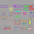 Neon Decorative Lights for Party Bar with Colorful Ambient and Festive Atmosphere
