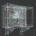 Rusty Old Air Conditioner Fan Exterior Unit With Worn Metal Surface