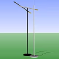 Modern Adjustable Floor Lamp With Black Metal Sleek Design And Flexible Arm