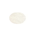 Light Colored Round Area Rug With Wavy Line Pattern For Living Room Decor