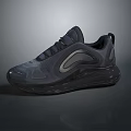 Black Sports Shoes With Modern Streamlined Design And Cushioned Sole For Comfortable Everyday Wear