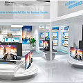 Skyworth Exhibition Booth With Modern Design And Multiple TV Displays