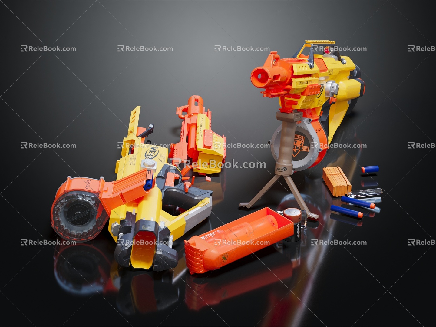 Modern Lego toy gun Lego toy Lego gun toy 3d model