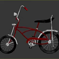 Classic Red Bicycle With Red Handlebars Black Seat And Silver Accents