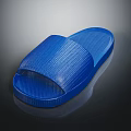 Blue Slide Slippers With Non Slip Sole Comfortable Lightweight Casual Footwear For Daily Use