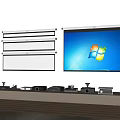 Modern projection curtain 3d model