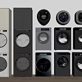 Modern Washing Machines in Various Front Load Designs and Sleek Styles