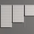 White Venetian Blinds in Different Sizes for Home Window Decor 3d model