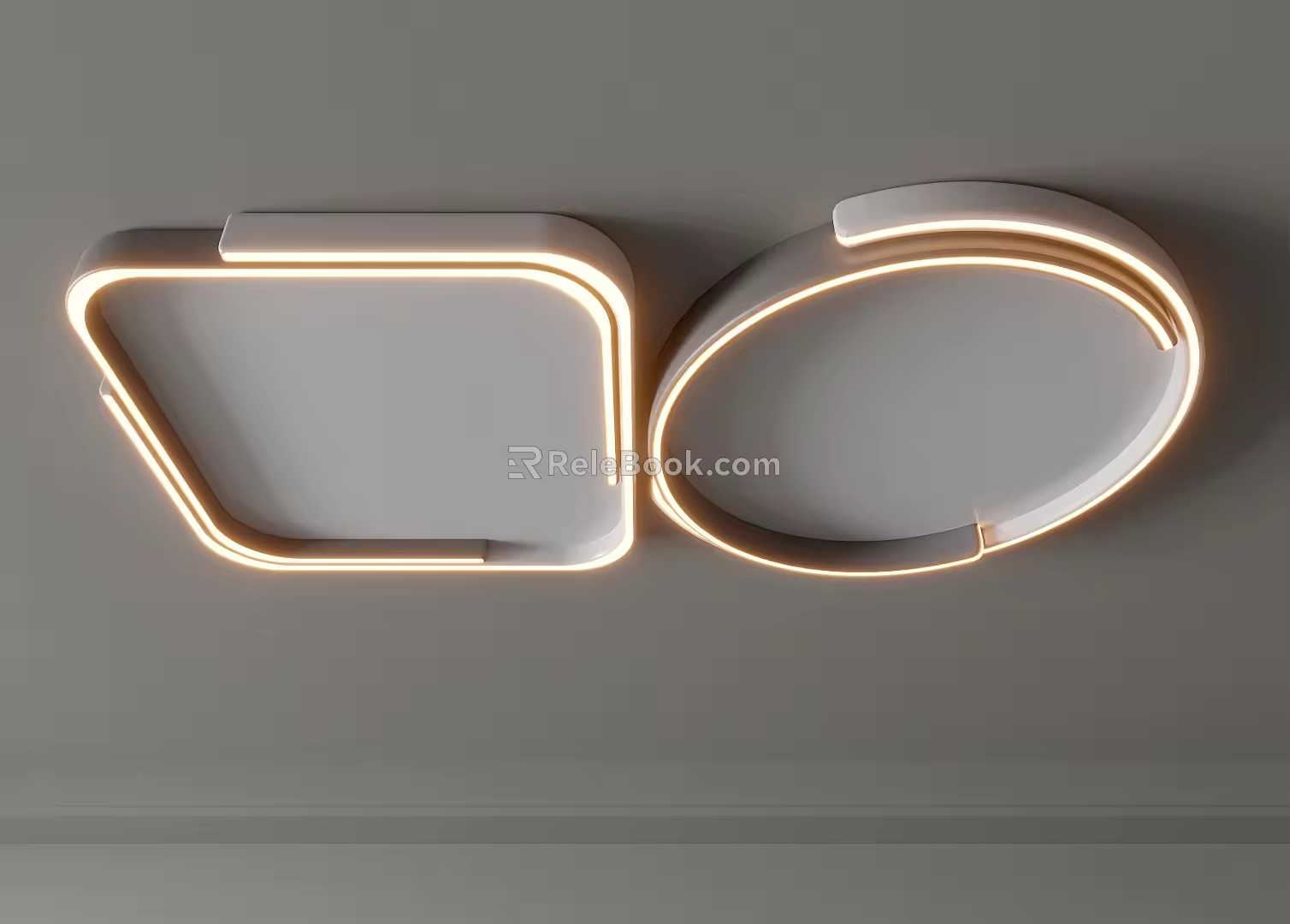 Ceiling lamp round ceiling lamp square geometric combination bedroom living room children's room simple ceiling lamp 3d model