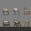 Modern Design Chairs With Wooden Frame And Various Woven Backrest Styles