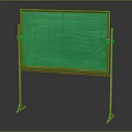 Green Blackboard Wall Hanging Accessory With Wooden Frame And Stand Support