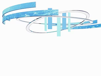 Booth top structure technology round shape 3d model