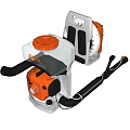 Heavy Duty Industrial Hand Tool With Orange White Housing And Black Handle