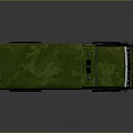 Military Green Camouflage Tank With Roof Structure And Body Emblem