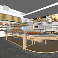 Modern Bakery Fast Food Shop Bakery 3d model