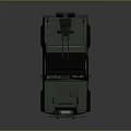 Military Green Off Road Vehicle With Rugged Design Large Tires And Roof Mounted Equipment