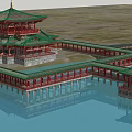 Ancient Chinese-style Daming Palace of Tang Dynasty 3d model