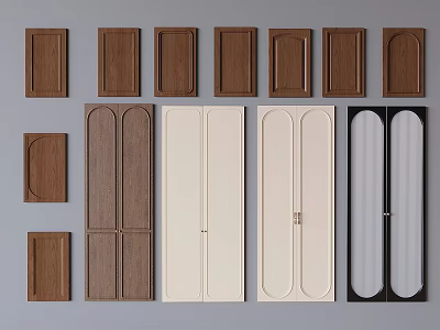 Multiple Wardrobe Doors With Diverse Designs Color Options And Styles For Home Interiors 3d model
