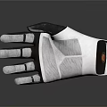Smart Functional Glove With White Black Design Finger Stripes And Wrist Control For Daily Use