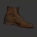 Brown Leather High Top Boots With Classic Laces And Durable Design