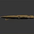 Brown Streamlined Spaceship 3D Model Featuring Aerodynamic Structure And Cosmic Details