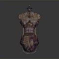Cosmic Space Exploration Futuristic Vehicle With Purple Pink Exterior Blue Lights And Mechanical Structures