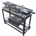 Industrial Equipment With Automated Conveyor System Control Panel And Precision Components